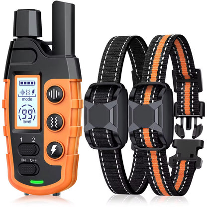 Ultimate Waterproof Electric Dog Training Collar with Remote Control - Perfect for 5-120 lbs Puppies - Shock & Vibration Modes